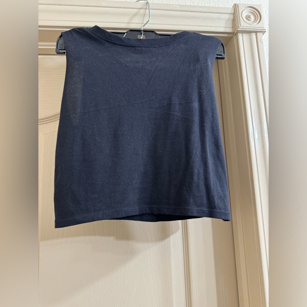 Fashion Nova Metallic Kiss Black Crop Top - Picture 3 of 3